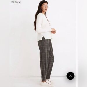 Madewell Women's Gray Plaid Trousers
